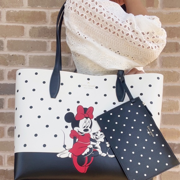 disney x kate spade new york minnie mouse tote bag - Picture 5 of 8